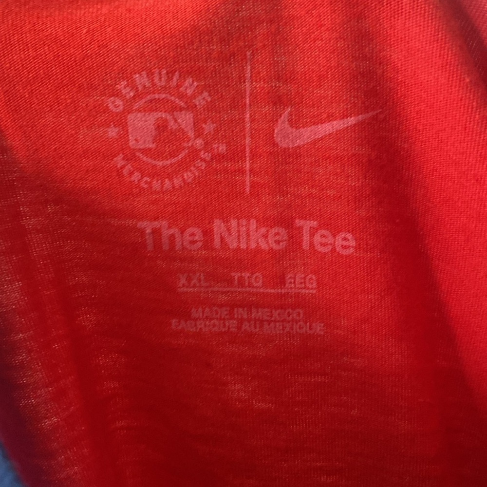 Nike Cleveland Guardians Baseball Tee 3/4 Sleeve Red & Blue Sz XXL NWOT - Picture 6 of 7